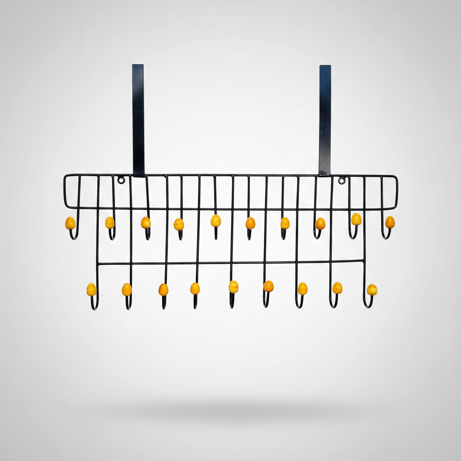 19 Hook Door Hanger (Black)